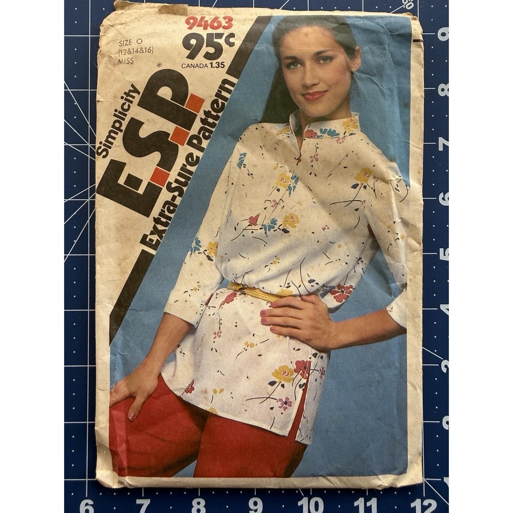 Simplicity E.S.P. Pattern 9463‎ Misses' Pullover Tunic Size 12-16 UNCUT FF